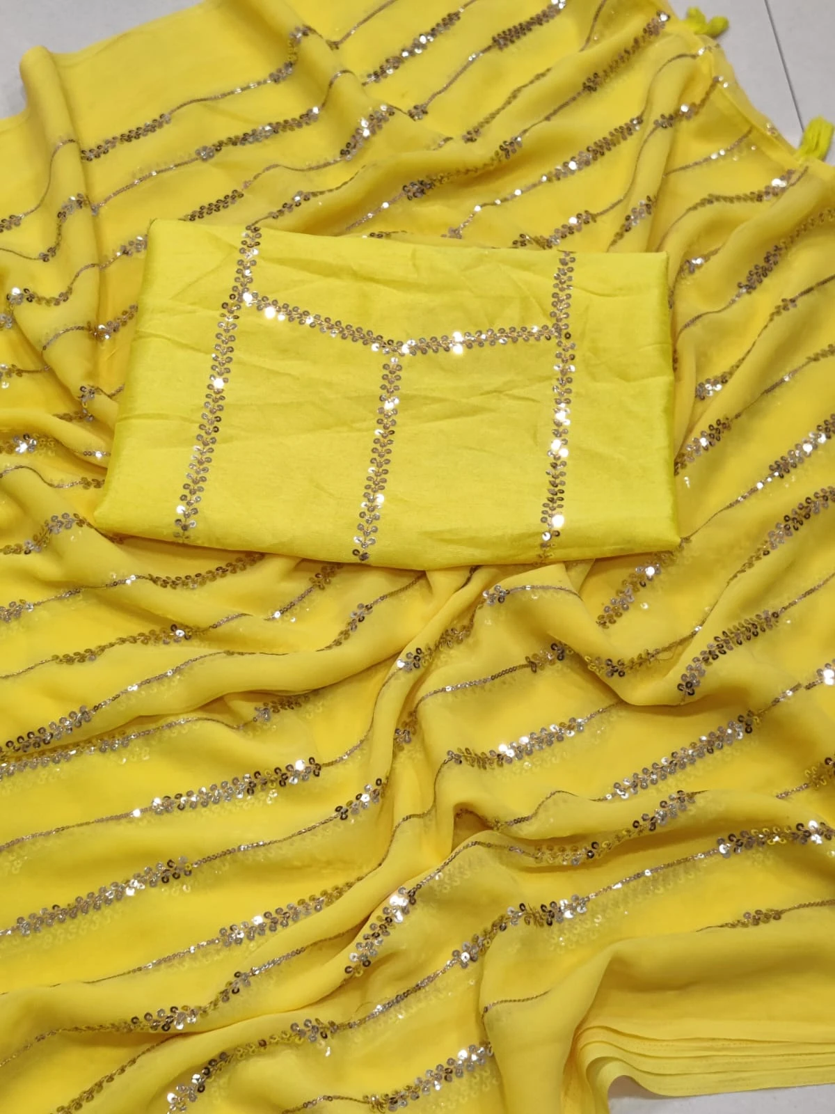 Vardan Ethnic Jr 614 Georgette Wholesale Fancy Saree — Wholesale Sarees, MPA wholesale from Surat — view 6